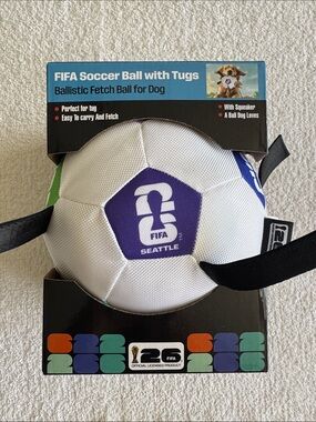 FIFA World Cup Soccer Ball with Tugs for Dogs